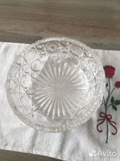 Вазы хрустальные большие СССР 2 шт