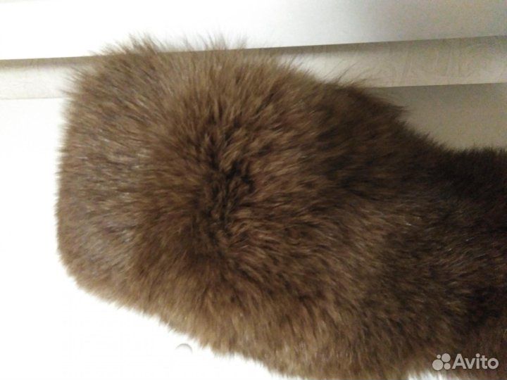Воротник песцовый, коричневый