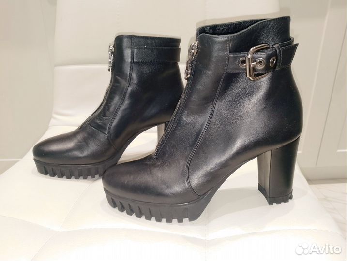 Ботильоны зимние натуральная кожа