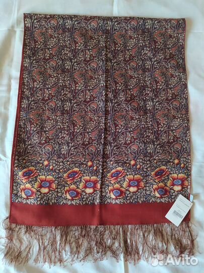 Шарф шерстяной павловопосадский Осенние прогулки