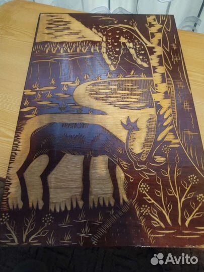 Картина резьба по дереву