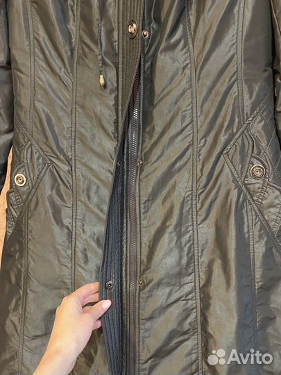 Пуховик женский длинный зимний с подкладкой 48-50