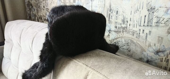 Норковая шапка мужская ушанка