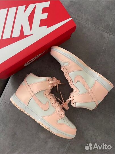 Nike Dunk High Sail Crimson Tint