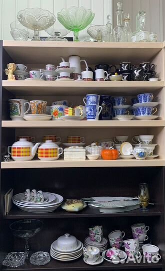 Сервиз,фарфор,цветное стекло,посуда СССР