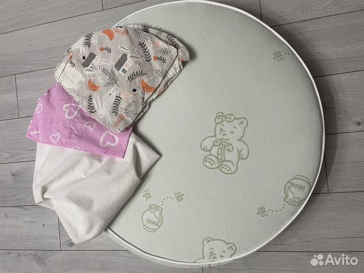 Матрас детский круглый 75*75*9