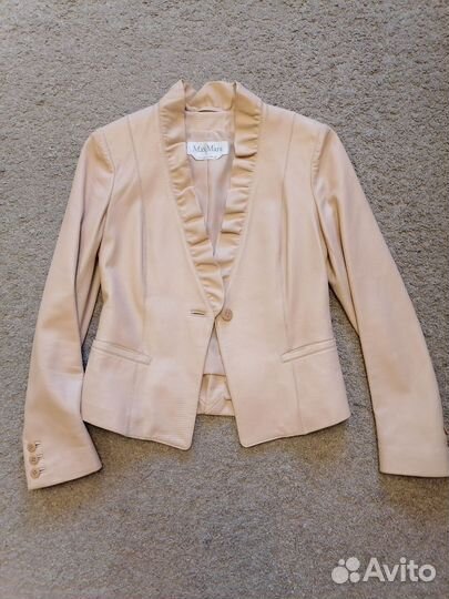 Кожаный пиджак MaxMara