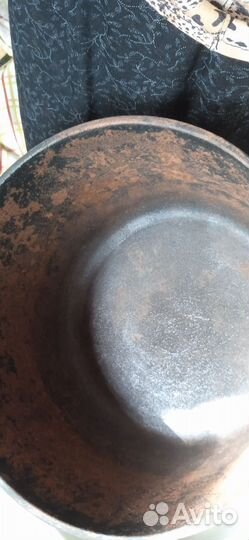 Кастрюля чугун СССР, утятница чугун, эмаль