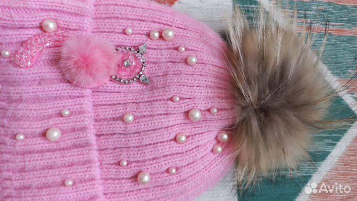 Комплект шапка, шарф 4-7 лет