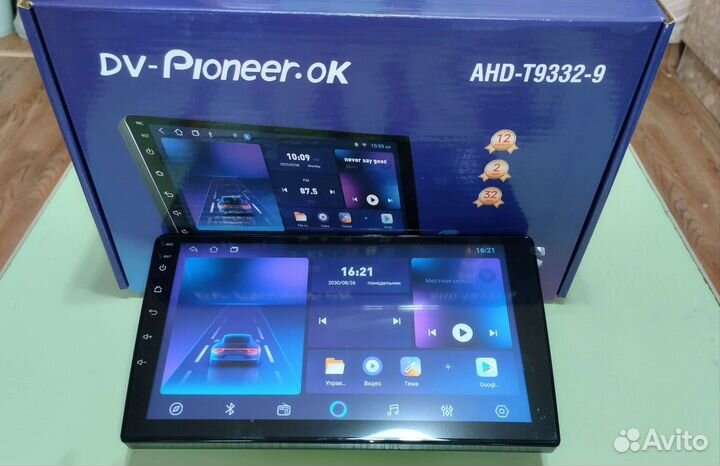 Магнитола Pioneer. Андроид. 9 Дюймов. 3/32 Памяти