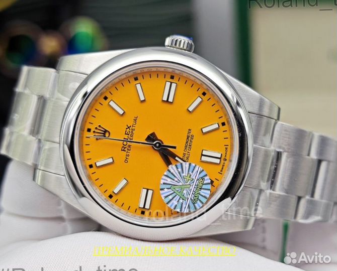 Яркие красивые мужские часы Rolex Oyster Perpetual