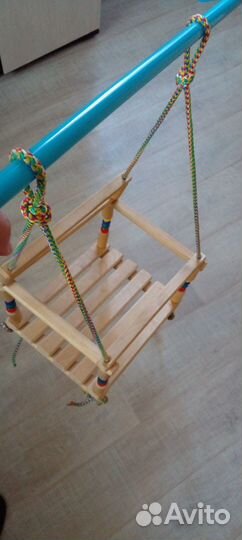 Детские качели + веревочная лестница+кольца