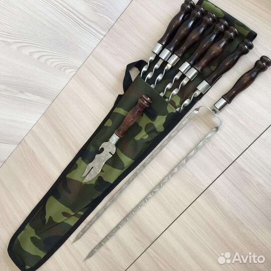 Шашлычный набор «Воин», шампура, подарок, нож