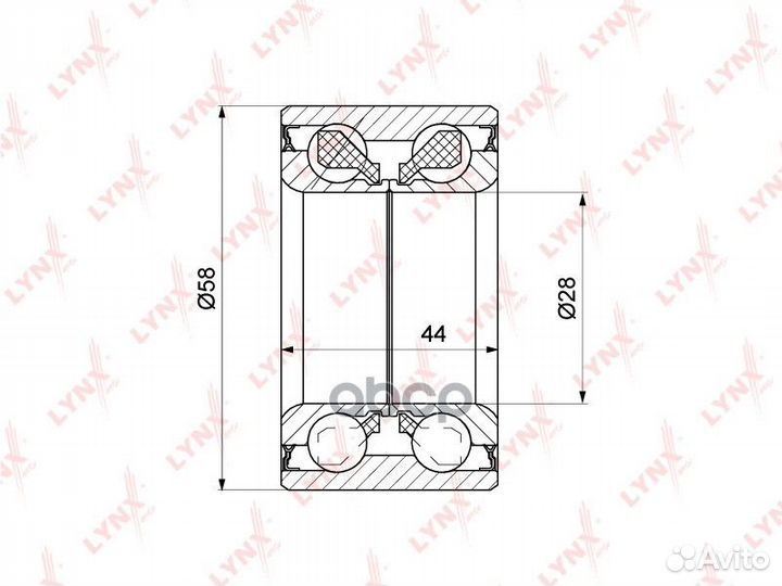 Комплект подшипника ступицы колеса зад WB14