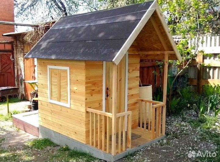 Детский деревянный домик для дачи