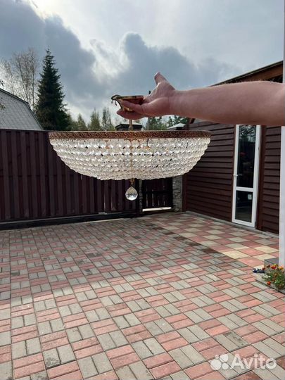 Люстра хрустальная потолочная