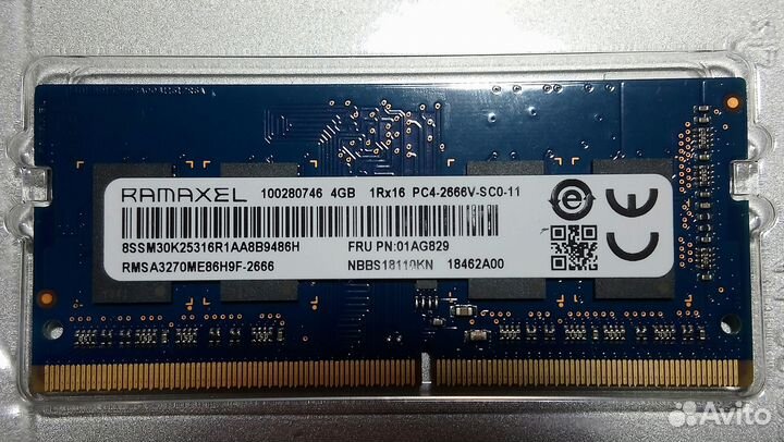 Оперативная память SO-Dimm ddr4 4GB 2666 mгц