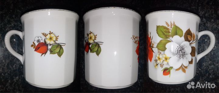 Original Bohemia чашки (фарфор, Чехия, 1990е)