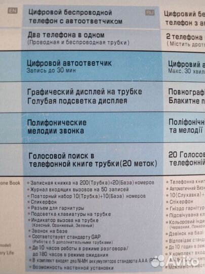 Panasonic телефон KX-TCD540RU