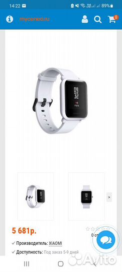 Xiaomi Часы Amazfit Bip Серые