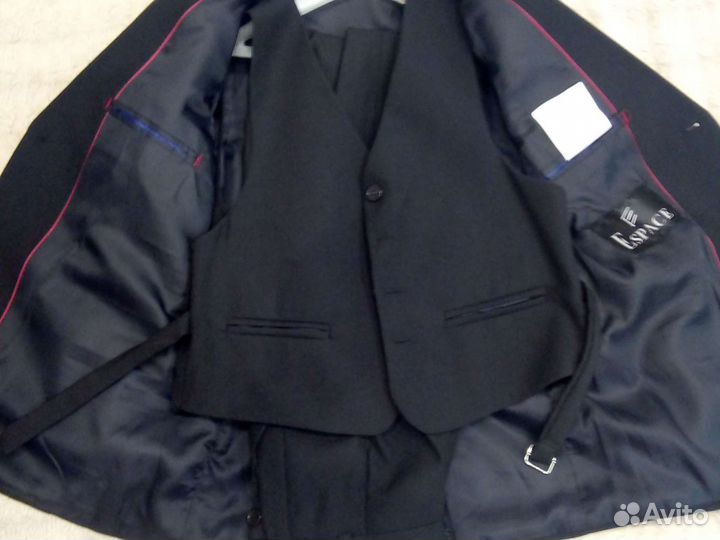 Костюм тройка школьный черный