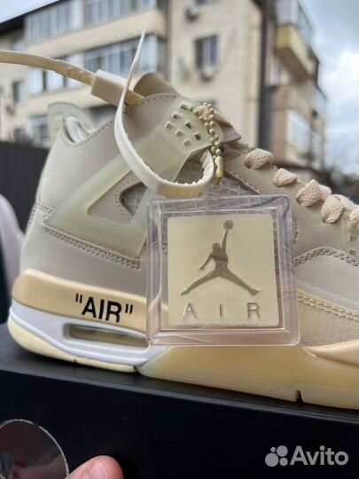 Кроссовки nike air jordan 4 Off White