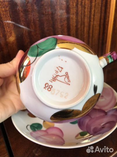 Чашка с блюдцем Дулево