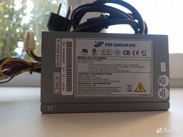 Блок питания FSP 400w