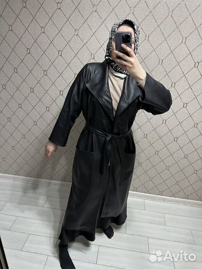 Кожаный тренч