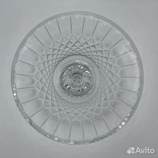 Хрустальная ваза конфетница на ножке СССР (сзр)