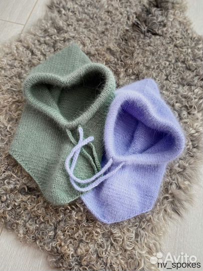 Вязаный капор капюшон