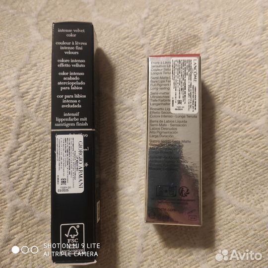 Продам помады брендов Armani и Lancome