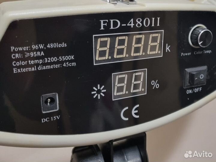 Кольцевая лампа 45 см fd 480II + штатив