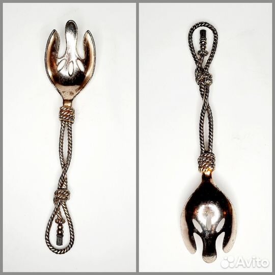 Вилка салатная мельхиор СССР