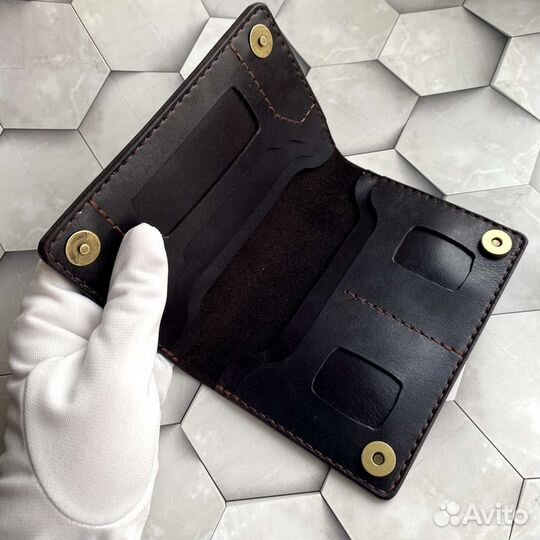 Обложка для автодокументов натуральная кожа