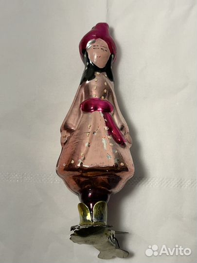 Елочная игрушка Шамаханская царица, стекло, СССР