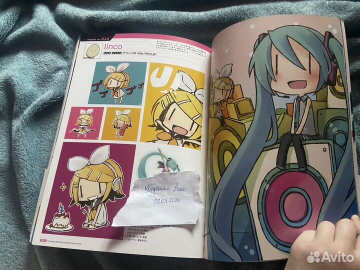 Артбук аниме vocaloid вокалоиды Мику Хацуне