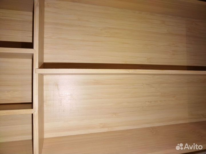 Лоток органайзер для столовых приборов бамбук