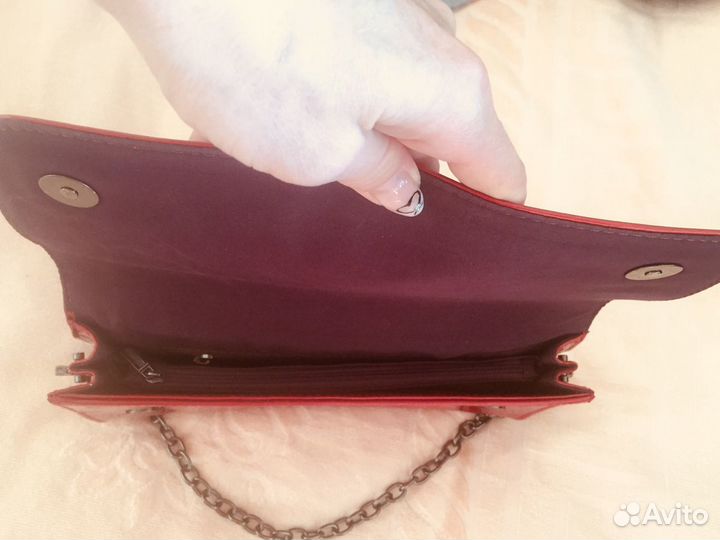Сумка-Клатч кожа-лак Италия новая 25*14*5 см