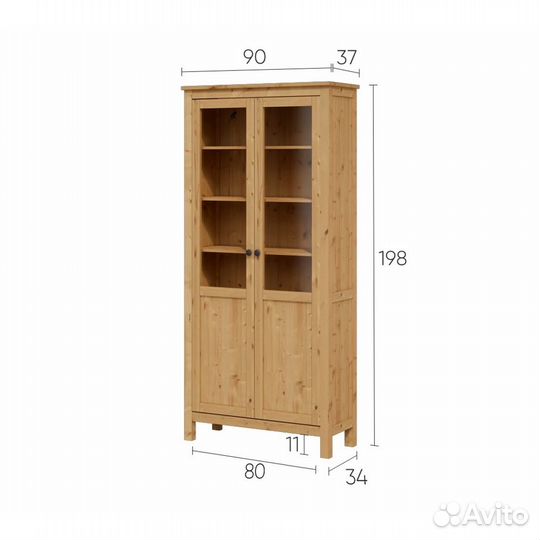 Шкаф витрина IKEA Hemnes новый