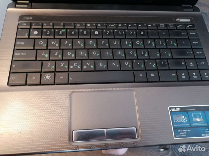 Ноутбук asus K43T SSD 240Gb, 8Gb озу