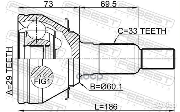 ШРУС наружный 3210-escv 3210-escv Febest