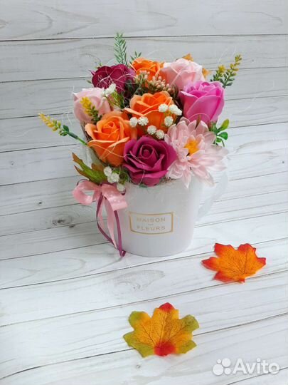 Букет из мыльных роз на 1 сентября