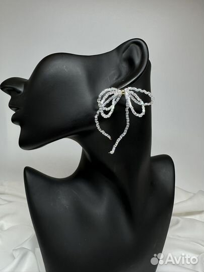 Серьги бантики