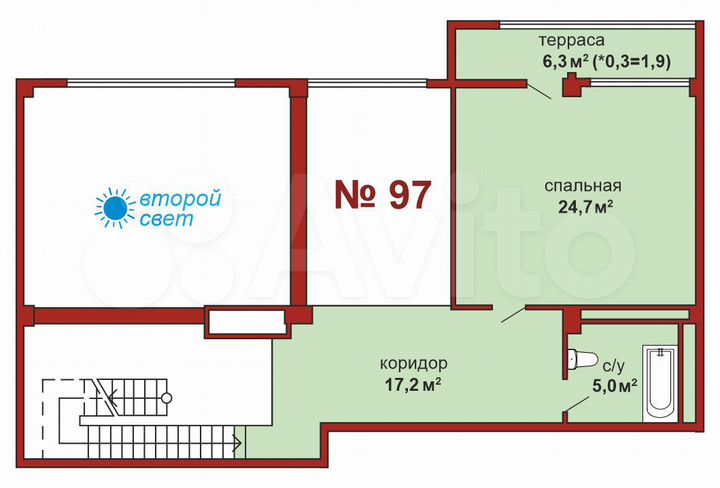 2-к. квартира, 167,7 м², 8/8 эт.