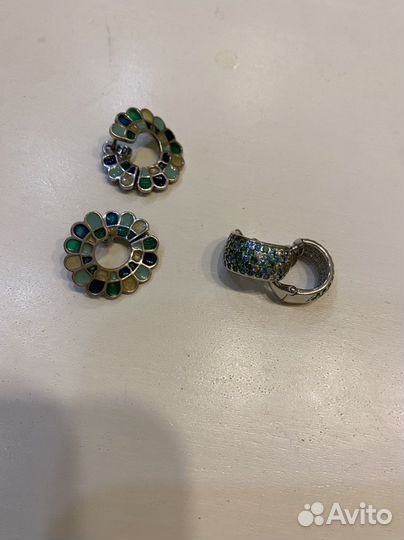 Серьги серебро