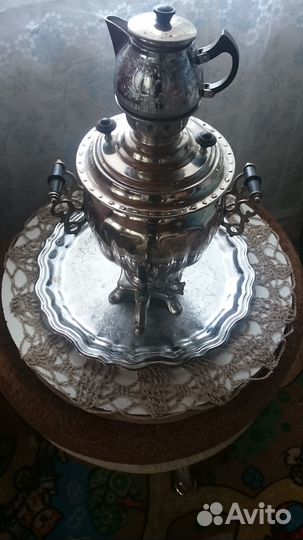 Продам электрический самовар с подносом и чайником