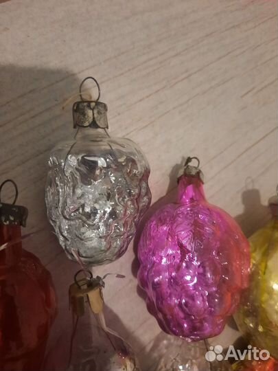Елочные игрушки полупрозрачные СССР