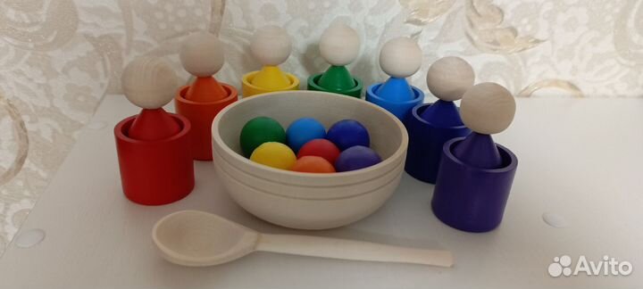 Детский деревянный сортер Монтессори