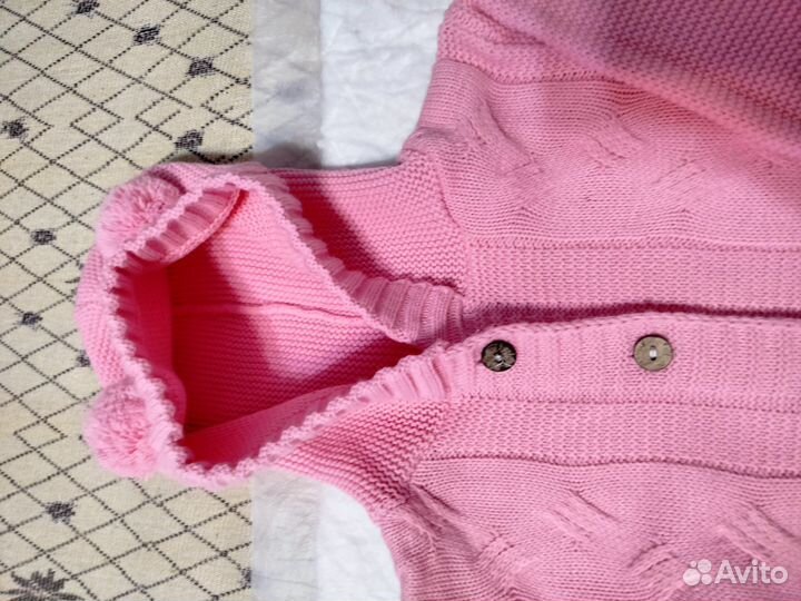 Комбинезон вязаный от 3-6 мес